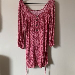 AE long sleeve square neck mini dress. Worn once. Flattering, great for spring